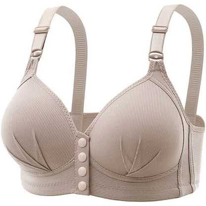 Women's Breathable Thin Cup Front Buckle Bra