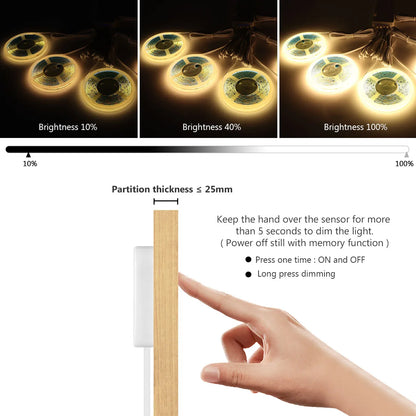 Under Cabinet COB LED Strip Light with Touch Sensor