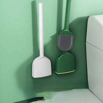 Brosse WC en silicone avec support mural