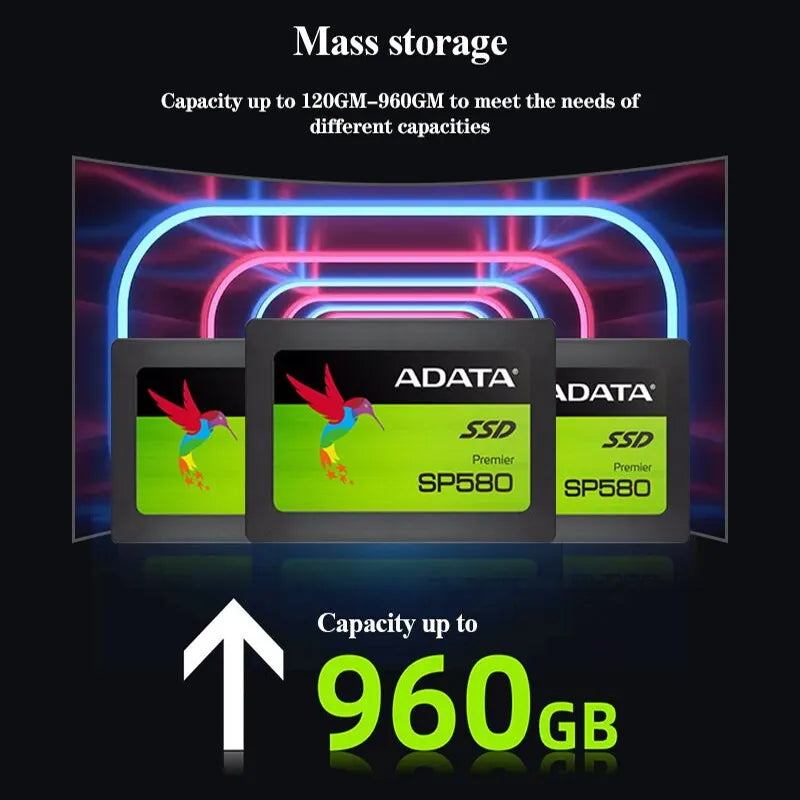 Disque SSD interne ADATA SP580 120 go 240 go 480 go 960 go 2.5 go SSD SATA III disque dur HDD pour ordinateur portable ordinateur de bureau