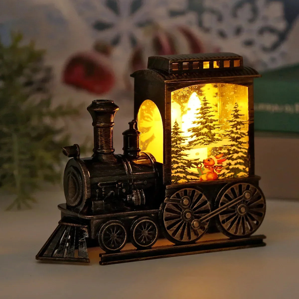 Portable LED Train Night Light Lantern - Christmas Decor