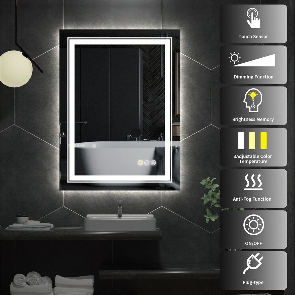 Miroir LED en cristal