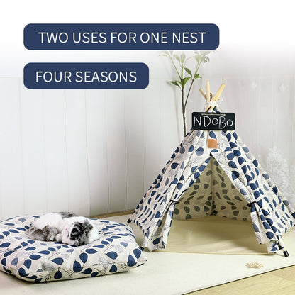 Cozy Pet Teepee Bed with Cushion