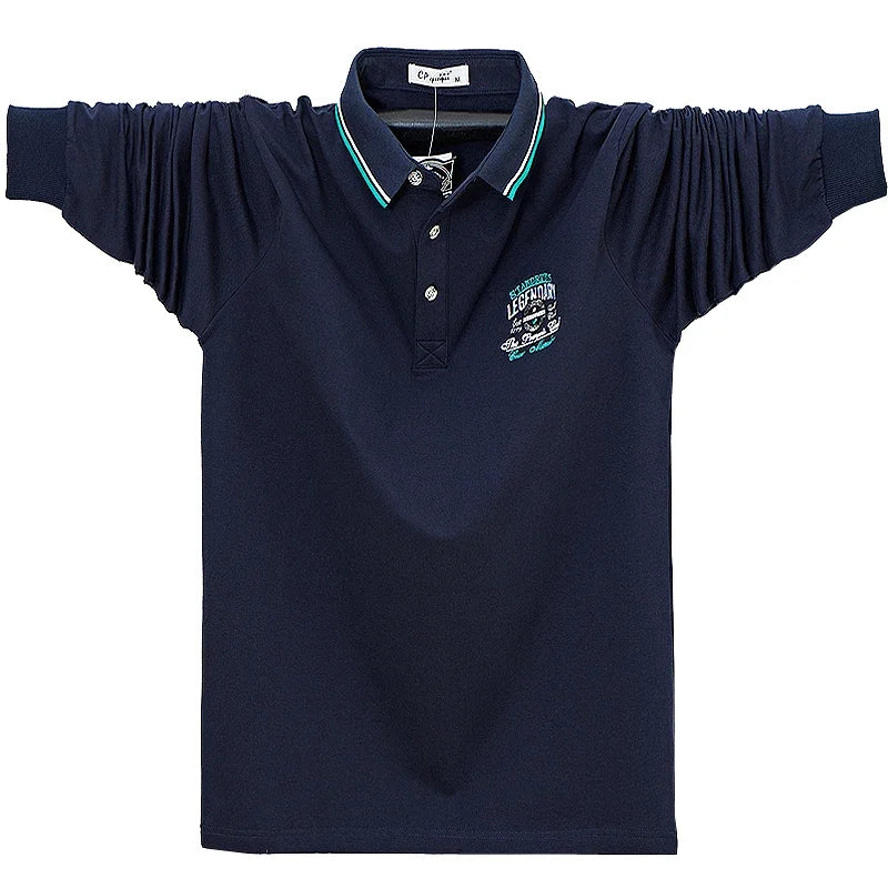 Polos amples à manches longues doublés en polaire pour hommes