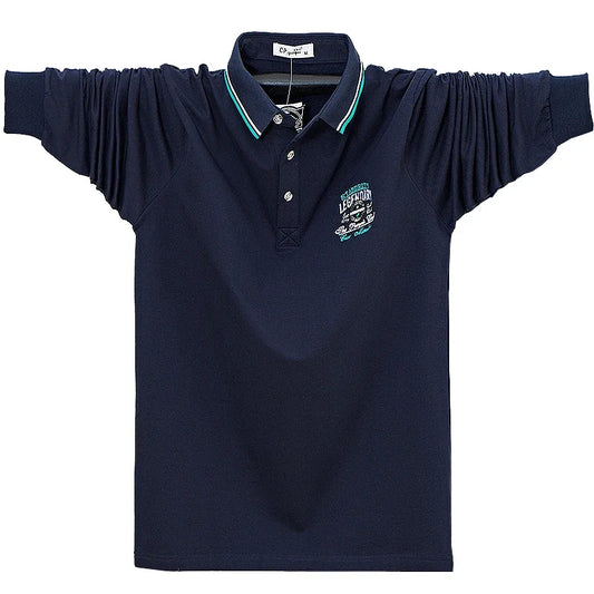 Polos amples à manches longues doublés en polaire pour hommes