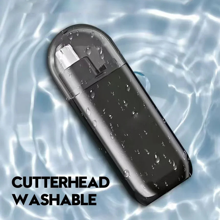 Wiederaufladbarer tragbarer Nasen- und Bartschneider für Männer – schmerzfreie Pflege