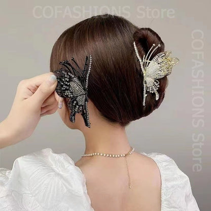 Goldene Schmetterlings-Haarspange