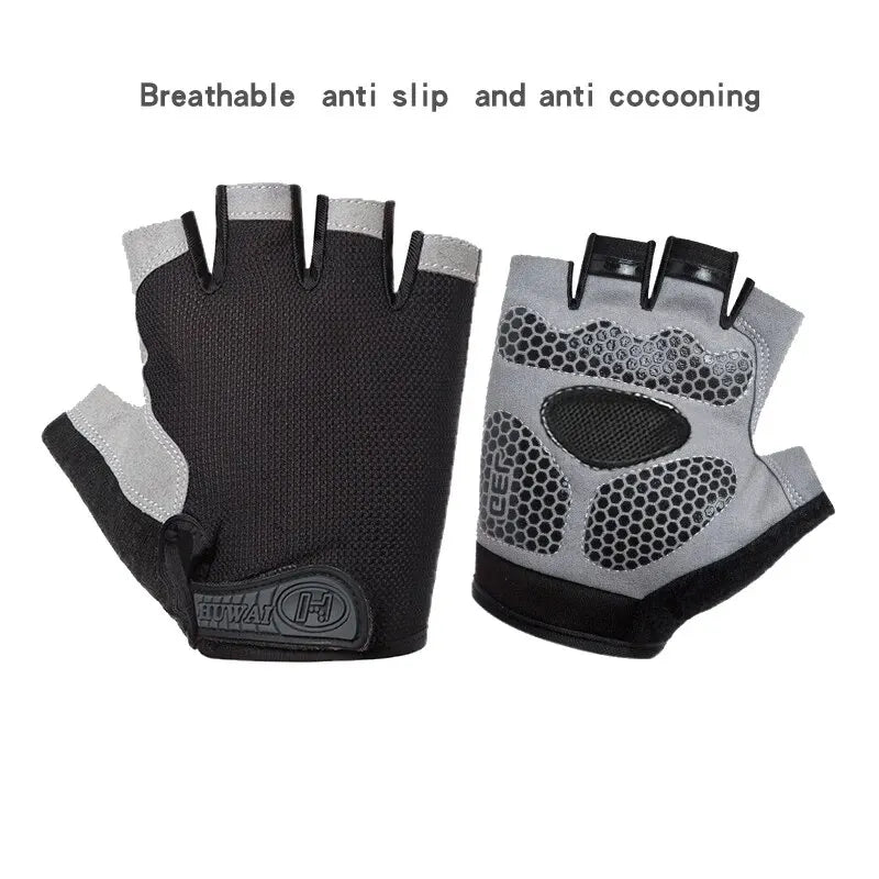 Unisex Breathable Half-Finger Cycling Gloves - Anti-Slip Sports & Fitness Gear