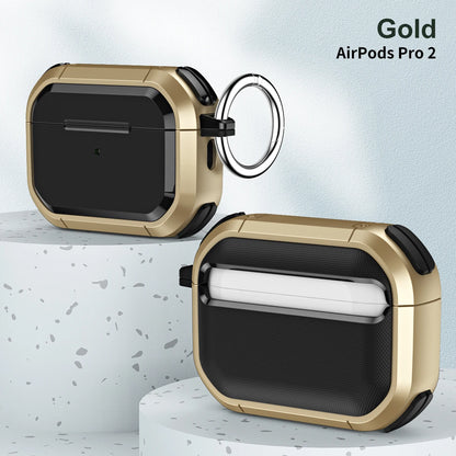 Étui pour AirPods avec verrouillage sécurisé et camouflage gris