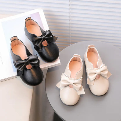 Baby Girl's Bowknot Leather Shoes