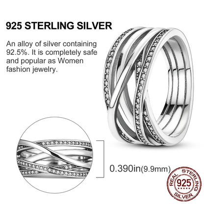 925 Sterling Silver Geometric Butterfly Cocktail Women Ring