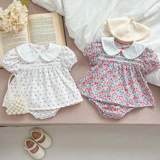 Ensemble de vêtements pour bébé fille, manches courtes, été