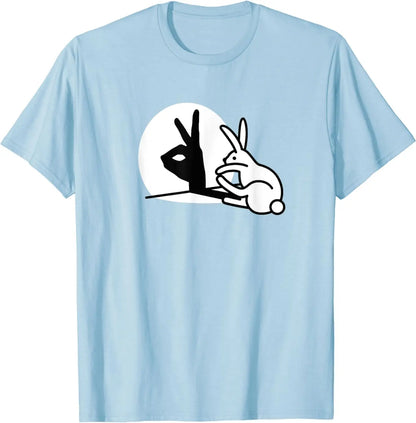 T-shirt en coton imprimé drôle de gestes pour hommes