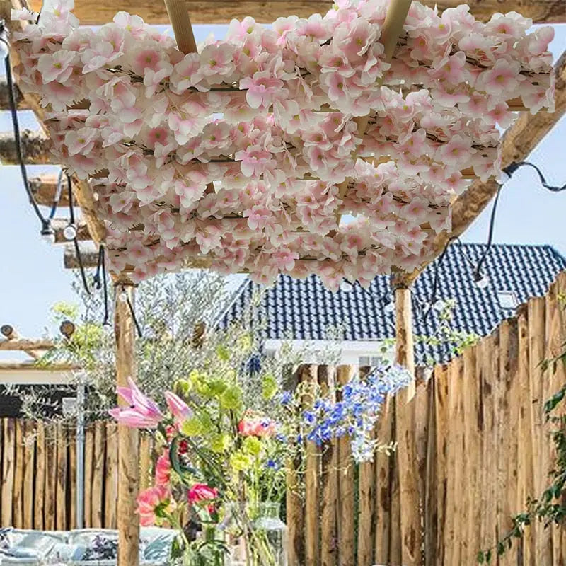 Guirlande Sakura en fleurs de cerisier en soie – Décoration de maison et de fête