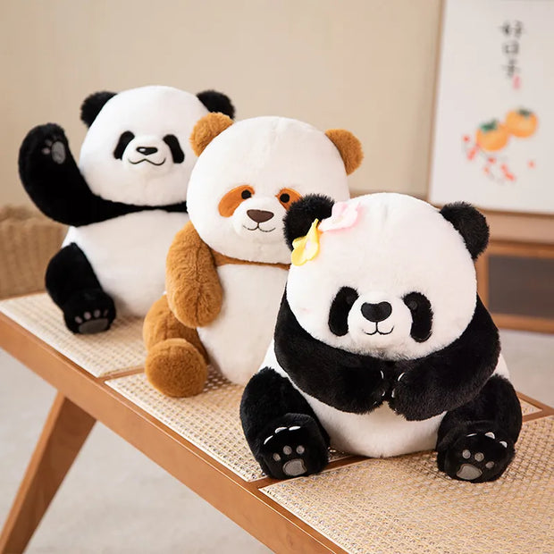 New Kawaii Fat Panda Doll Stuffed Bamboo Plant Food Balls Snack Bag Zoo Animal Cute Home Decor Christmas Birthday Gift  Kids