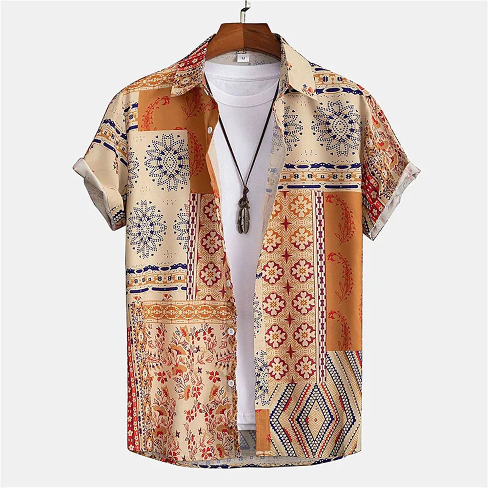 Men's Retro Floral Print Shirts