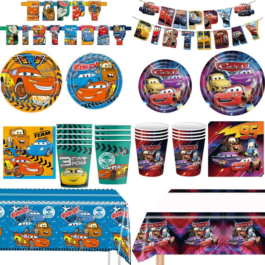 Décorations de gâteaux sur le thème des voitures pour fêtes d'anniversaire