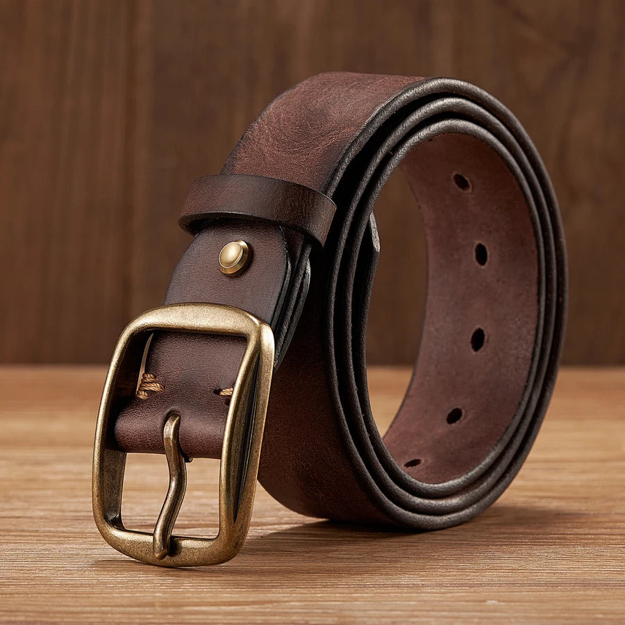 Thick Cowhide Leather Belt