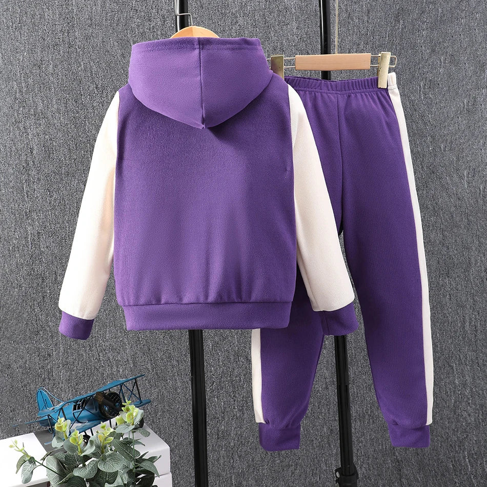 Autumn Kids Hooded Overcoat Set