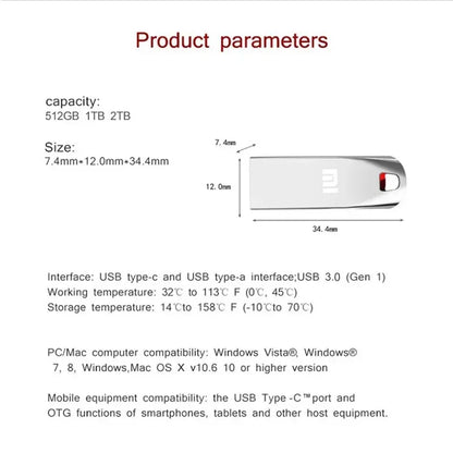 Xiaomi Metal USB 3.0 Flash Drive - 512GB to 2TB