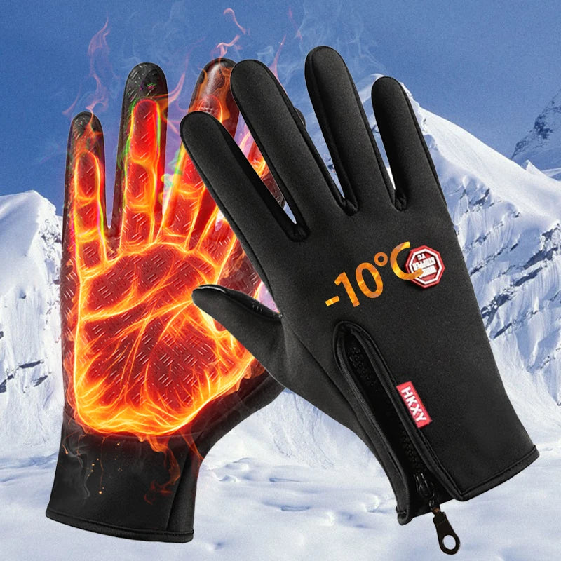 Winter Touchscreen Windproof Gloves - Non-Slip for Cycling & Driving