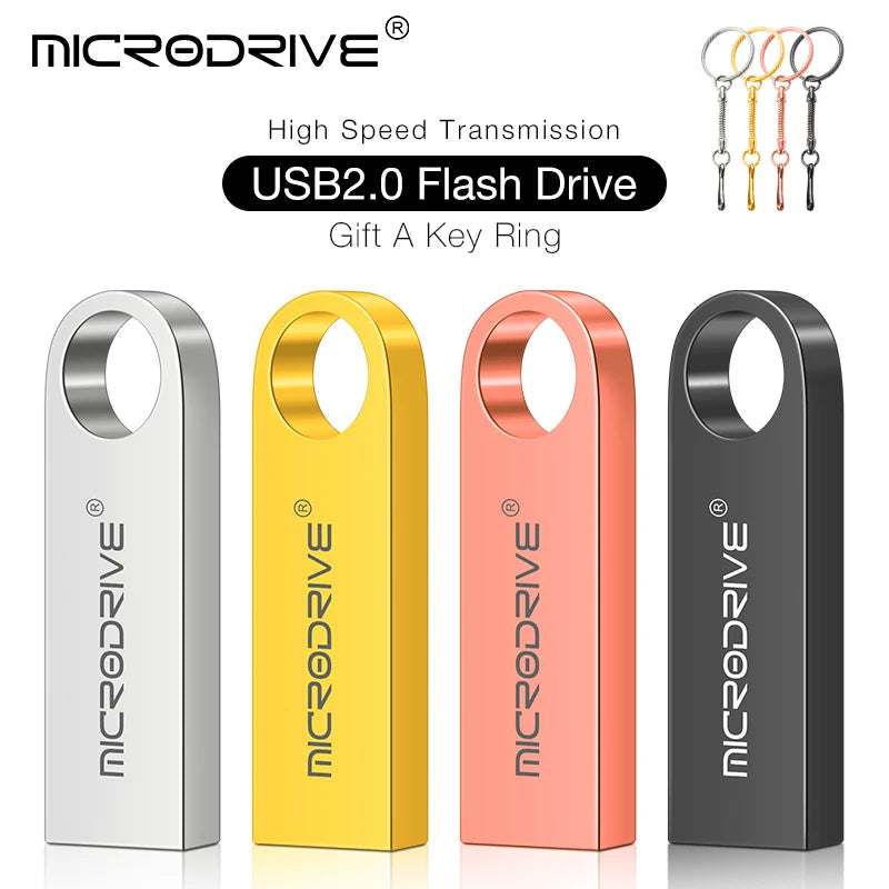 High Speed Waterproof USB 2.0 Flash Drive - 8GB to 128GB