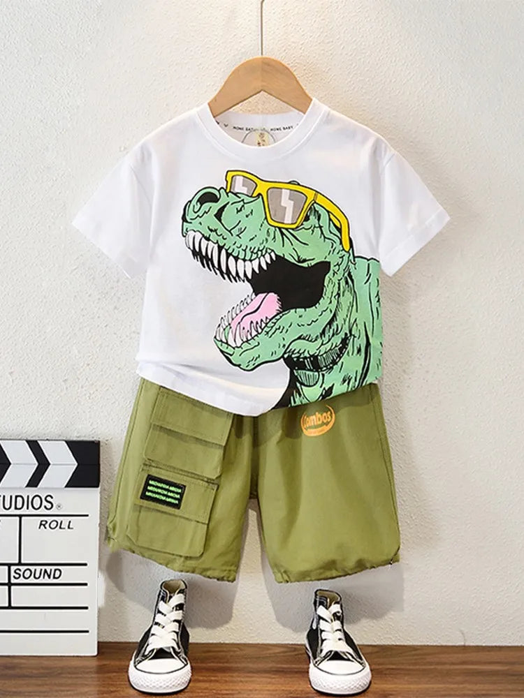 boys shirts, boys clothing, cotton 2 piece sets, summer set clothing