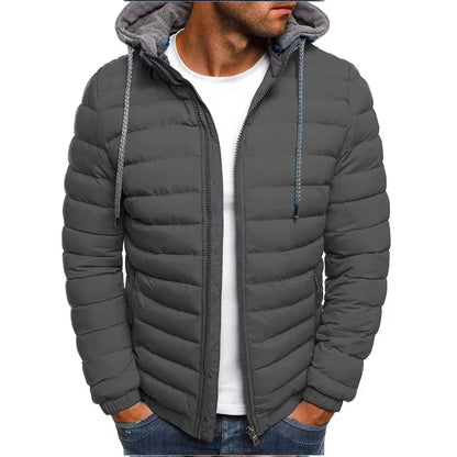 Men's Thick Warm Long Seleve Hooded Winter Zipper Jackets