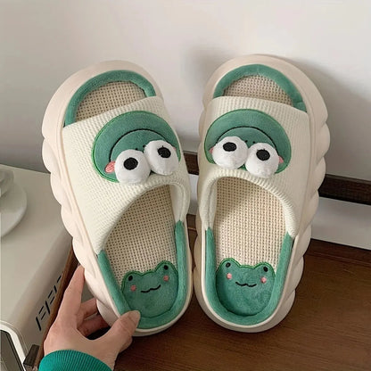 Cozy Cartoon Hemp Cotton Slippers