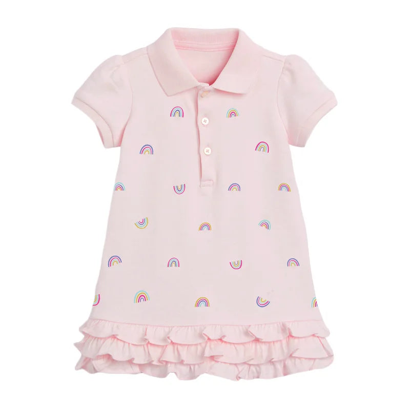 Strawberry Pink Polo Dress for Girls