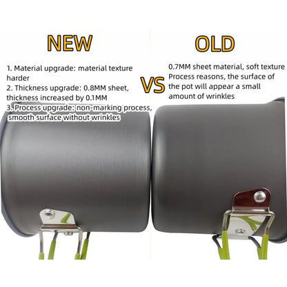 14-teiliges Camping-Kochgeschirr-Set