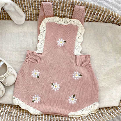 Breathable Knitted Sleeveless Romper Newborn Baby