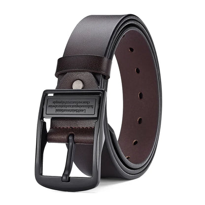 Ceinture en cuir de vachette pour homme - Boucle à ardillon en alliage