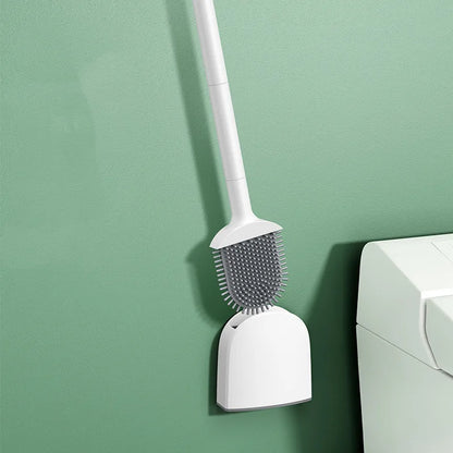 Brosse WC en silicone avec support mural