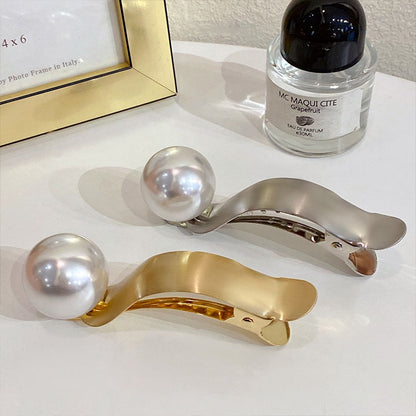 Pearl Duckbill Hair Clip Set