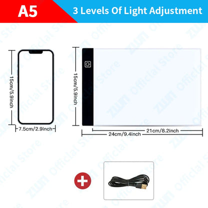 3-Level Dimming LED Drawing Pad - Kids Educational Toy