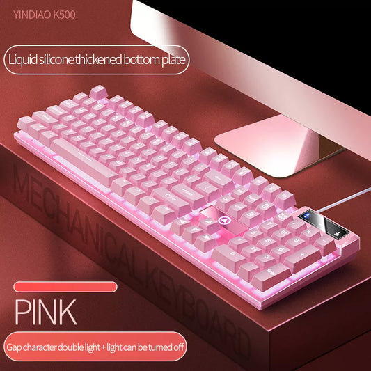 gaming keyboard, keyboard keycaps, pink keycaps, pink keyboard, white keyboard, white keycaps, wired keyboard, pink gaming keyboard