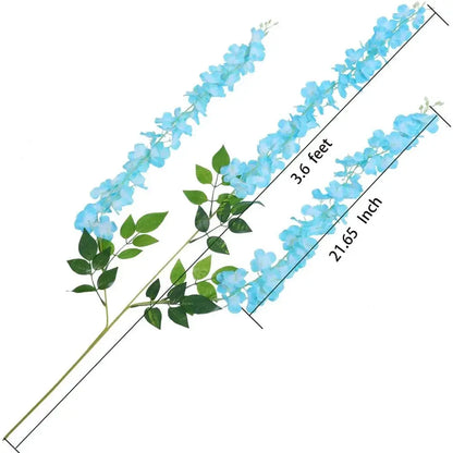 Künstliche Glyzinien-Girlande zum Aufhängen, Rot, 12 Stück