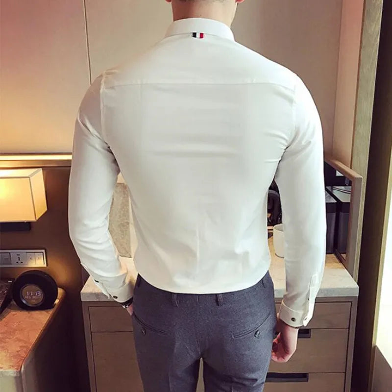 Men's Plus Size Long Sleeve Slim Fit Shirts
