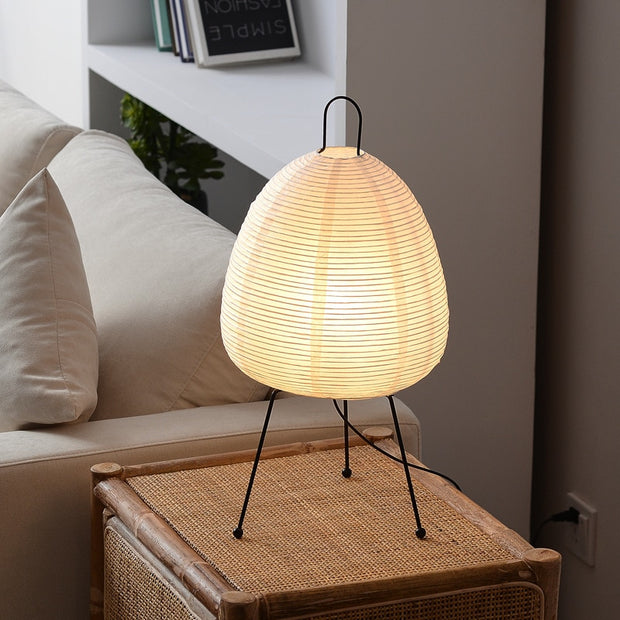 Japanese Rice Paper Lantern LED Table Lamp - Artful Decor