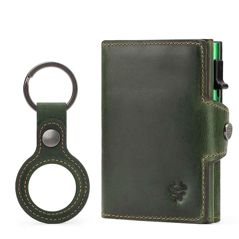 New Automatic Card Holder Genuine Leather Wallet