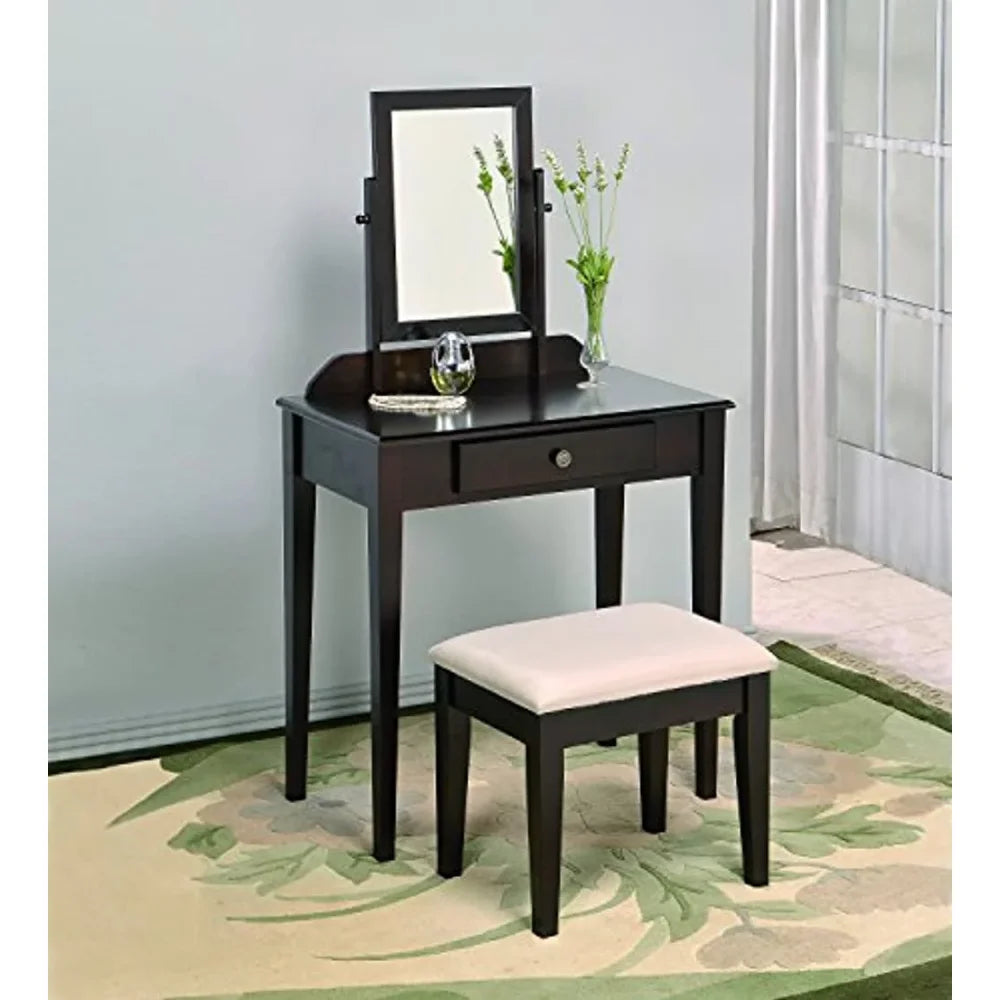 Vanity Table Set with Lighted Mirror