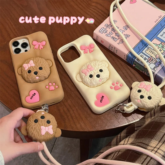 Cartoon Crouching Cat Soft Case for iPhone Models
