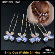 Pearl Crystal Hairpin Set - Elegant Bridal Accessories