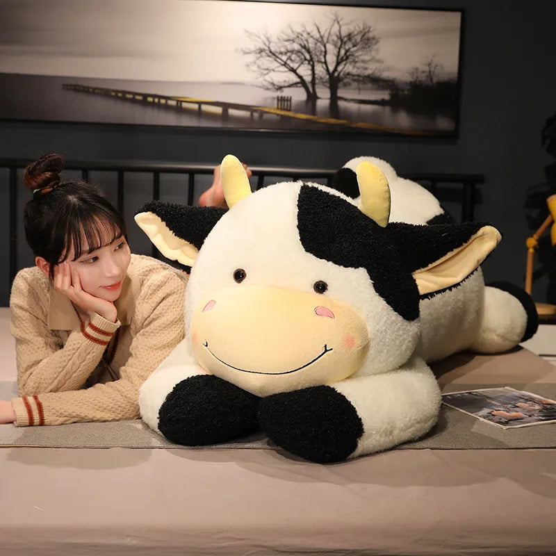 Cute 90cm/110cm Milk Cow Plush Toy