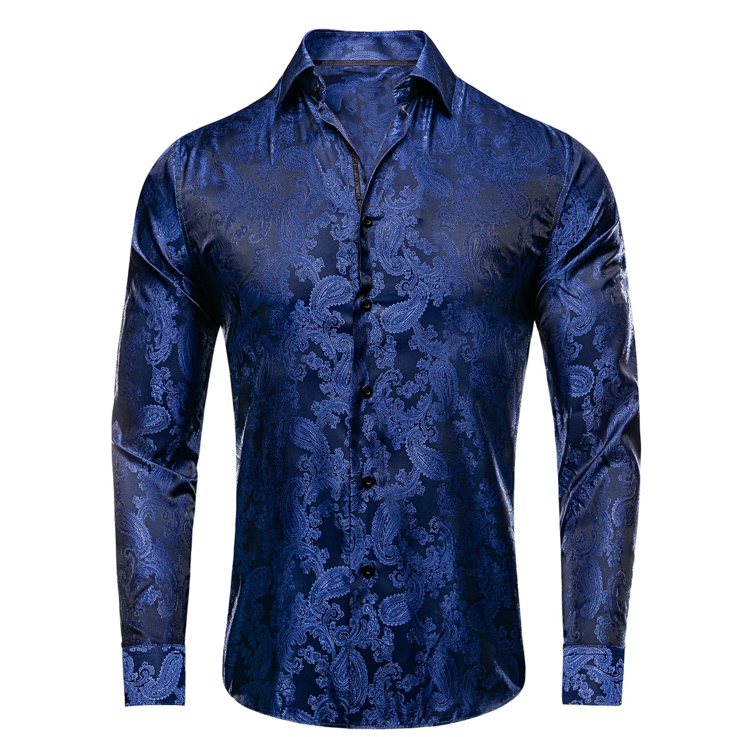 Chemise habillée florale à manches longues de style Steampunk pour hommes