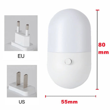 Jolie veilleuse LED avec prise UE/US pour chambre et couloir