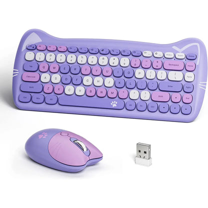 Mofii Cat Design Kabellose Tastatur und Maus