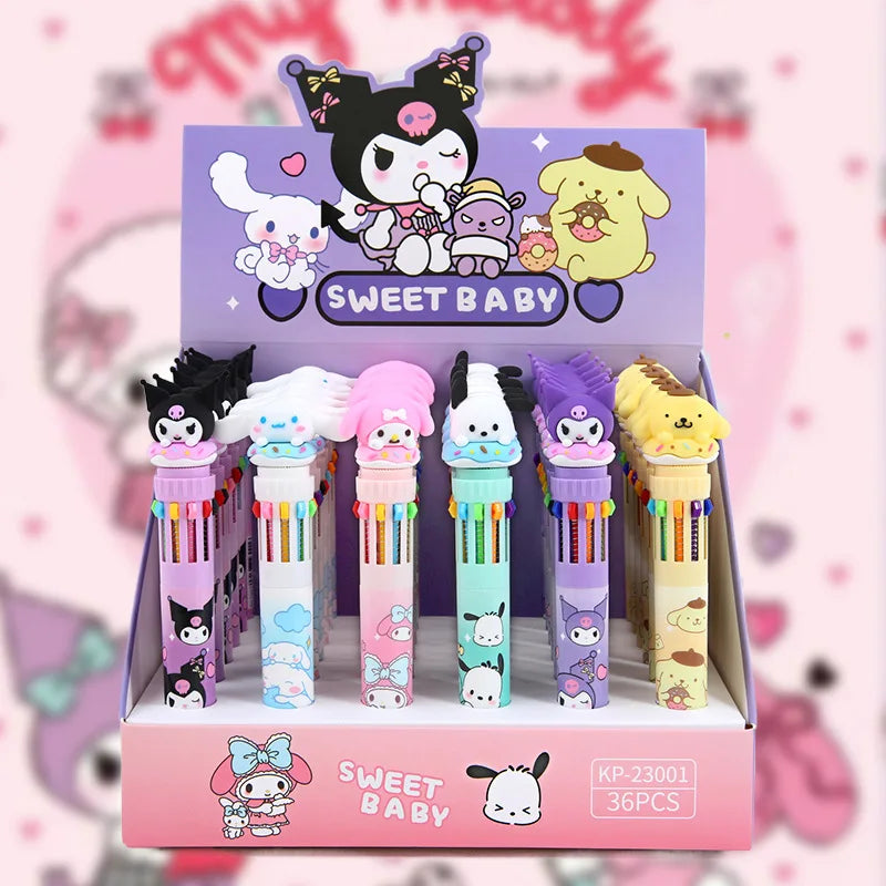 ballpoint pens, writing pens, color pens, hello kitty kuromi, ink pens, ball point pens, hello kitty pens, sanrio kuromi