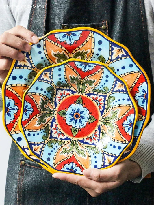 Service de table 12 pièces en cobalt